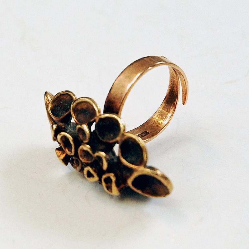 Adjustable Size Bronze Ring by Hannu Ikonen, Finland, 1970s