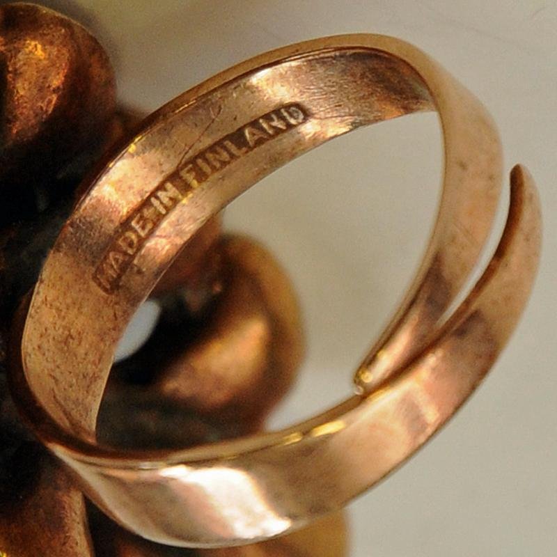 Adjustable Size Bronze Ring by Hannu Ikonen, Finland, 1970s