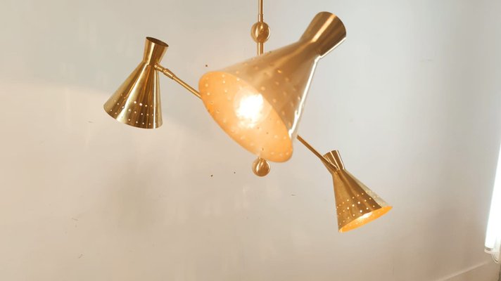 Adjustable Sputnik Lamp with Perforated Cones-QLH-980055