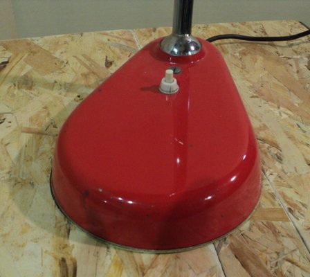 Adjustable Steel and Enamel Table Lamp from Seminara Torino, 1950s-ERB-549073