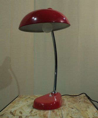 Adjustable Steel and Enamel Table Lamp from Seminara Torino, 1950s-ERB-549073