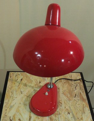 Adjustable Steel and Enamel Table Lamp from Seminara Torino, 1950s-ERB-549073