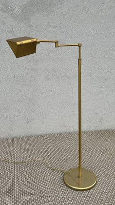 Adjustable Swing Arm Brass Floor Lamp from Holtkötter, 1970s-WZZ-1802319