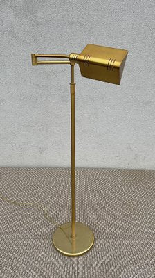 Adjustable Swing Arm Brass Floor Lamp from Holtkötter, 1970s-WZZ-1802319