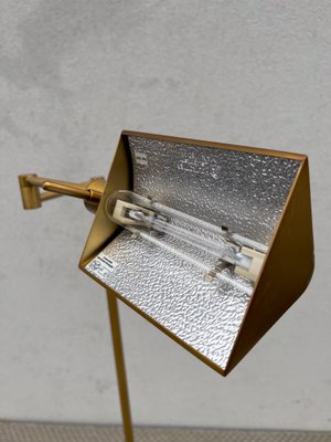 Adjustable Swing Arm Brass Floor Lamp from Holtkötter, 1970s-WZZ-1802319