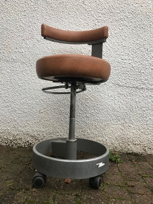 Adjustable Swivel Chair on Wheels from Siemens, 1960s-XQY-769616