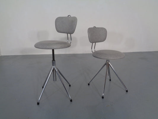 Adjustable Swivel Chairs, 1960s, Set of 2