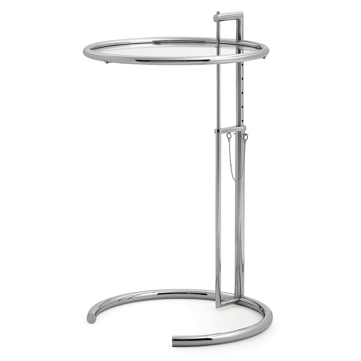 ADJUSTABLE TABLE E 1027 - Height-adjustable side table