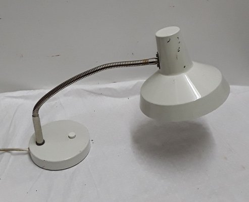 Adjustable Table Lamp with Light Grey Painted Metal Base, 1970s-HOI-798306