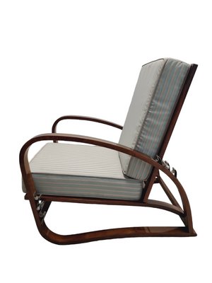 Adjustable Walnut Bentwood H-70 Lounge Chair attributed to Jindrich Halabala, 1930s-SAK-1772451