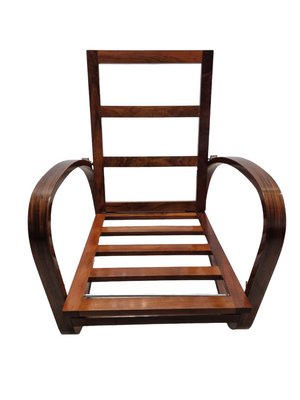 Adjustable Walnut Bentwood H-70 Lounge Chair attributed to Jindrich Halabala, 1930s-SAK-1772451