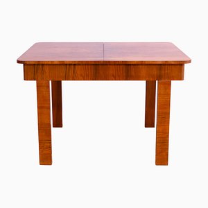 Adjustable Walnut Dining Table, Czechoslovakia, 1930s-HXT-1821383