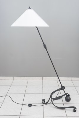 Adjustable Wrought Iron Painted Floor Lamp, 1960s-SPD-837975