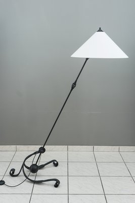 Adjustable Wrought Iron Painted Floor Lamp, 1960s-SPD-837975