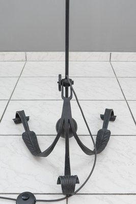 Adjustable Wrought Iron Painted Floor Lamp, 1960s-SPD-837975