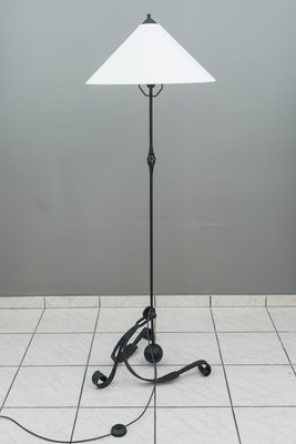 Adjustable Wrought Iron Painted Floor Lamp, 1960s-SPD-837975