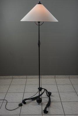 Adjustable Wrought Iron Painted Floor Lamp, 1960s-SPD-837975