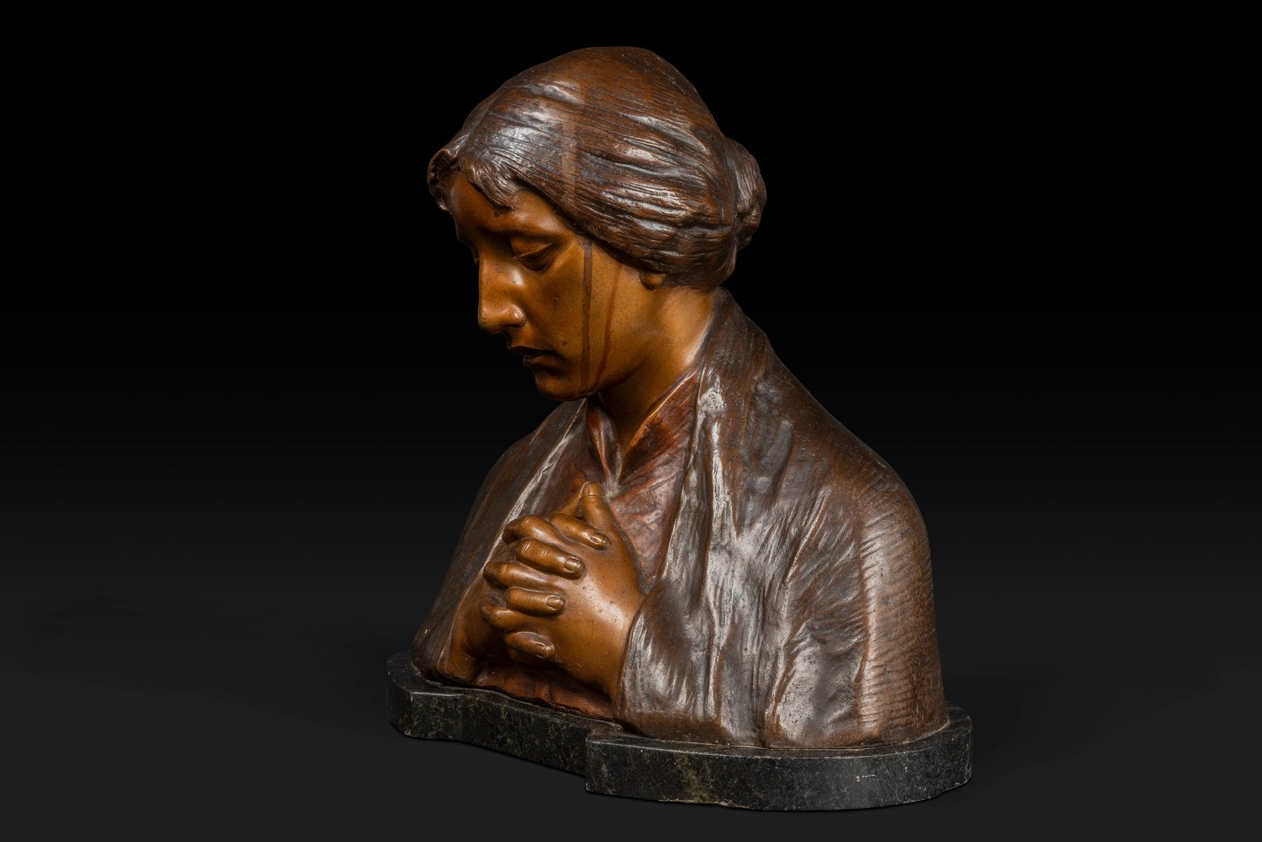 Adolf Josef Pohl, Mater Dolorosa Bust, 1920s, Bronze