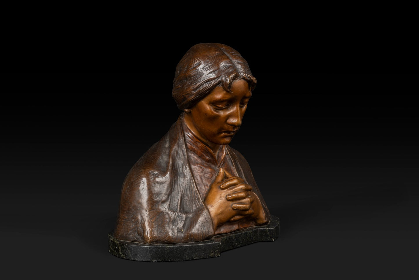 Adolf Josef Pohl, Mater Dolorosa Bust, 1920s, Bronze