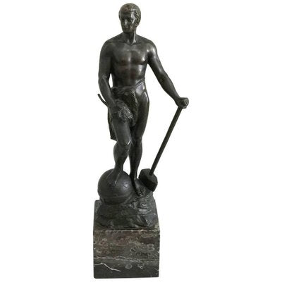 Adolf Muller-Crefeld, Male Figure, 1900s, Bronze Statue-UCH-1224756