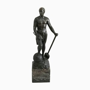 Adolf Muller-Crefeld, Male Figure, 1900s, Bronze Statue-UCH-1224756