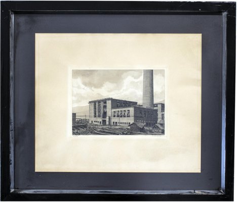 Adolfo Almarcha, Drawing of Building, 1978, Charcoal and Graphite on Paper-UZ-1419073