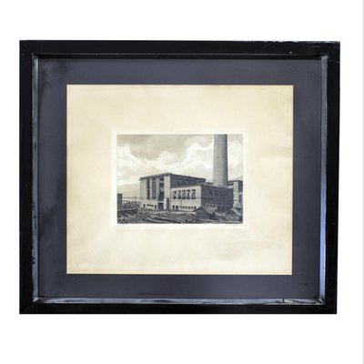 Adolfo Almarcha, Drawing of Building, 1978, Charcoal and Graphite on Paper-UZ-1419073