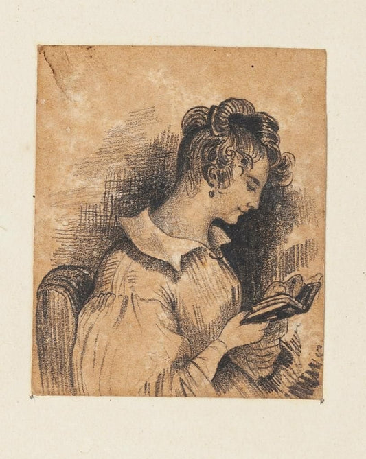 Adolphe-Félix Cals, Portrait of Woman, China Pencil on Paper, Late 19th Century