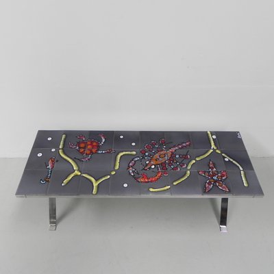 Adri Tile Table With Sea Motif-TL-1225663