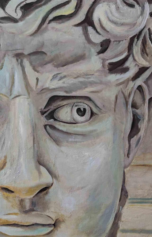 Adriano Bernetti da Vila, Davide's Gaze, Oil on Canvas, 2018