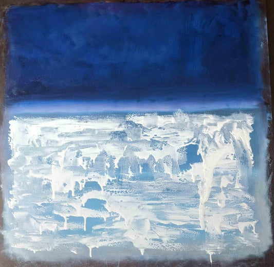 Adriano Bernetti da Vila, Glaciers Melting, Oil & Acrylic on Canvas, 2020