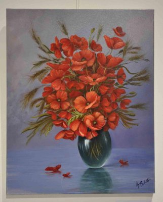 Adriano Bernetti da Vila, Papaveri, Poppies 1, Oil on Canvas, 2017-ZCI-1761876