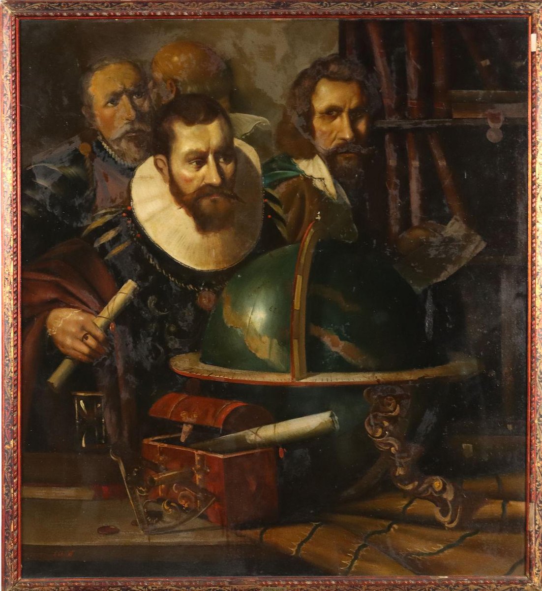 Adriano Gajoni, Painting, 20th-Century, Oil on Faesite, Framed