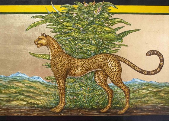 Adriano Pompa, Maremma Cheetah, Oil Paint, 2020-ZCI-1291394