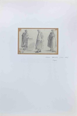 Adrien Dauzats, Studies of a Man, Original Drawing, 19th-Century-ZCI-1272499