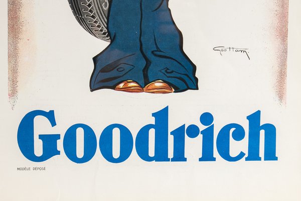 Advertising Graphics for Goodrich Tires, Weekly Illustration, France, 20th-Century, Print, Framed-FSD-1122011