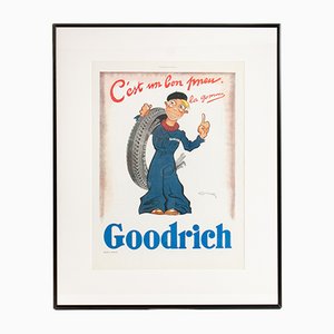 Advertising Graphics for Goodrich Tires, Weekly Illustration, France, 20th-Century, Print, Framed-FSD-1122011