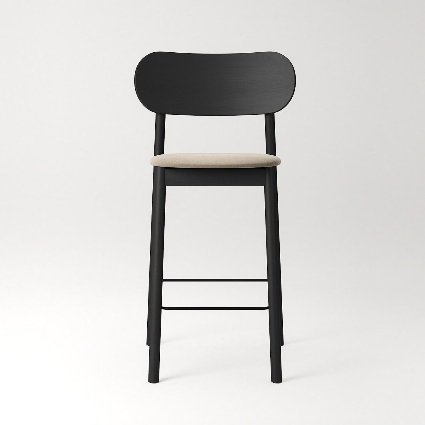Decotique Elephant Bar Stool Black/Beige Velvet