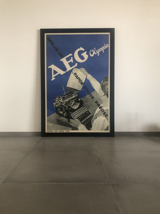 AEG Olympia Promotional Poster by Francis Bernard for Paul Martial, 1935