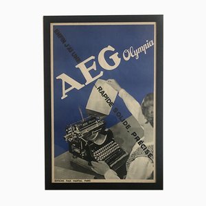 AEG Olympia Promotional Poster by Francis Bernard for Paul Martial, 1935-MOH-910812