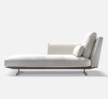 EVERGREEN Chaise Longue DX CM. 97X196 (Upholstery Material - COTTON SABLE') by Flexform