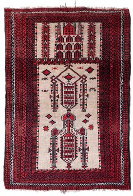 Afghan Baluch Prayer Rug, 1910s-JZV-1420849