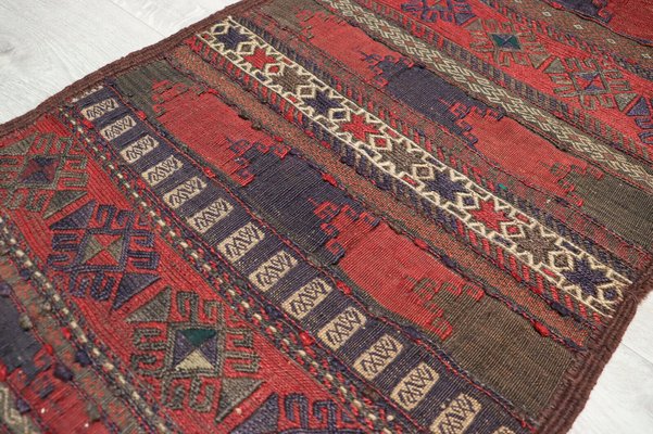 Afghan Oriental Nomadic Beloch Sumakh Kilim Runner Rug, 1920s-UZN-1410997