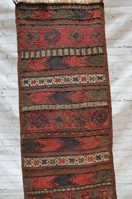 Afghan Oriental Nomadic Beloch Sumakh Kilim Runner Rug, 1920s-UZN-1410997