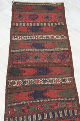 Afghan Oriental Nomadic Beloch Sumakh Kilim Runner Rug, 1920s-UZN-1410997