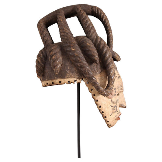 Afriakan Wooden Female Tribal Mask, 1975