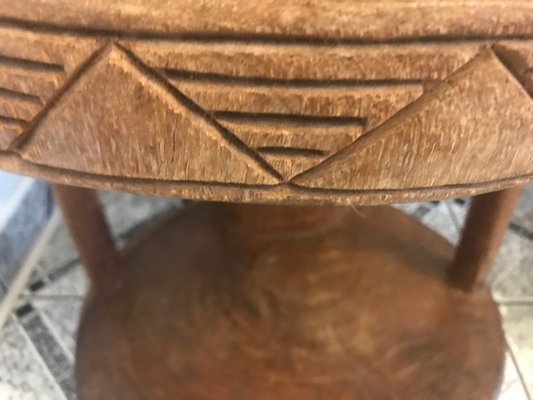 African Carved Wood Trunk Chair-WQQ-1154771