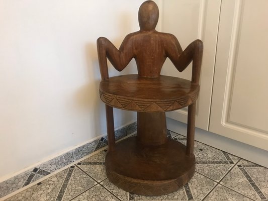 African Carved Wood Trunk Chair-WQQ-1154771