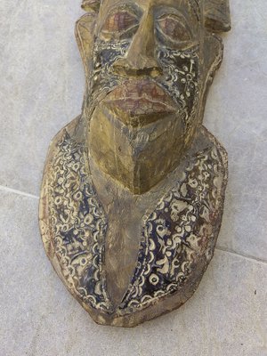 African Mask in Carved Wood, 1950s-ZFY-1756799