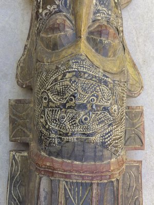 African Mask in Carved Wood, 1950s-ZFY-1756799